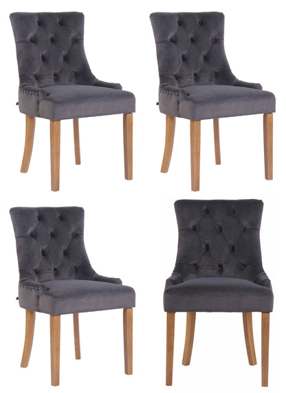 4er Set Esszimmerstuhl Aberdeen Samt