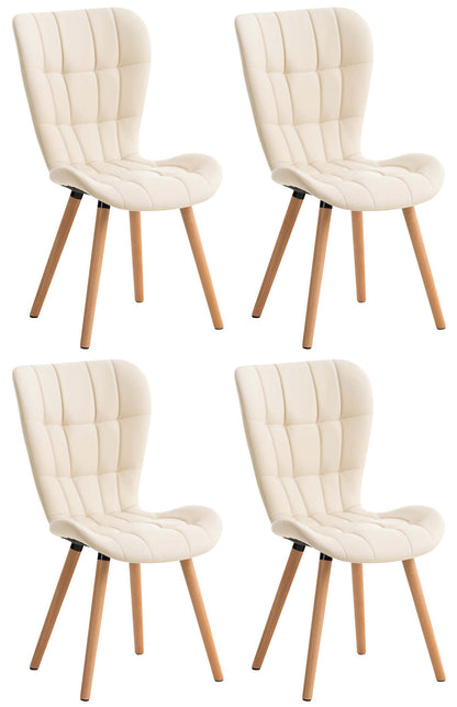 4er Set Esszimmerstuhl Elda Kunstleder