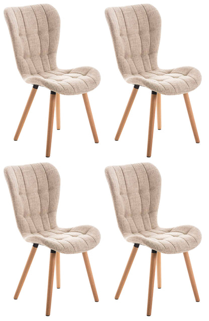4er Set Esszimmerstuhl Elda Stoff