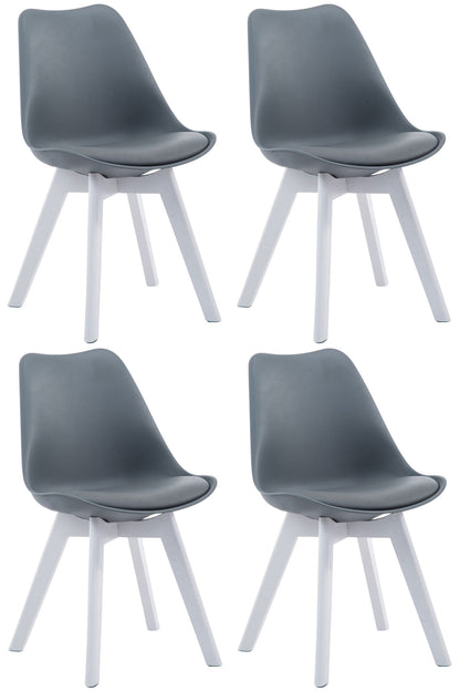 4er Set Besucherstühle Borneo Kunstleder