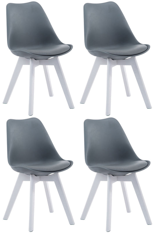 4er Set Besucherstühle Borneo Kunstleder