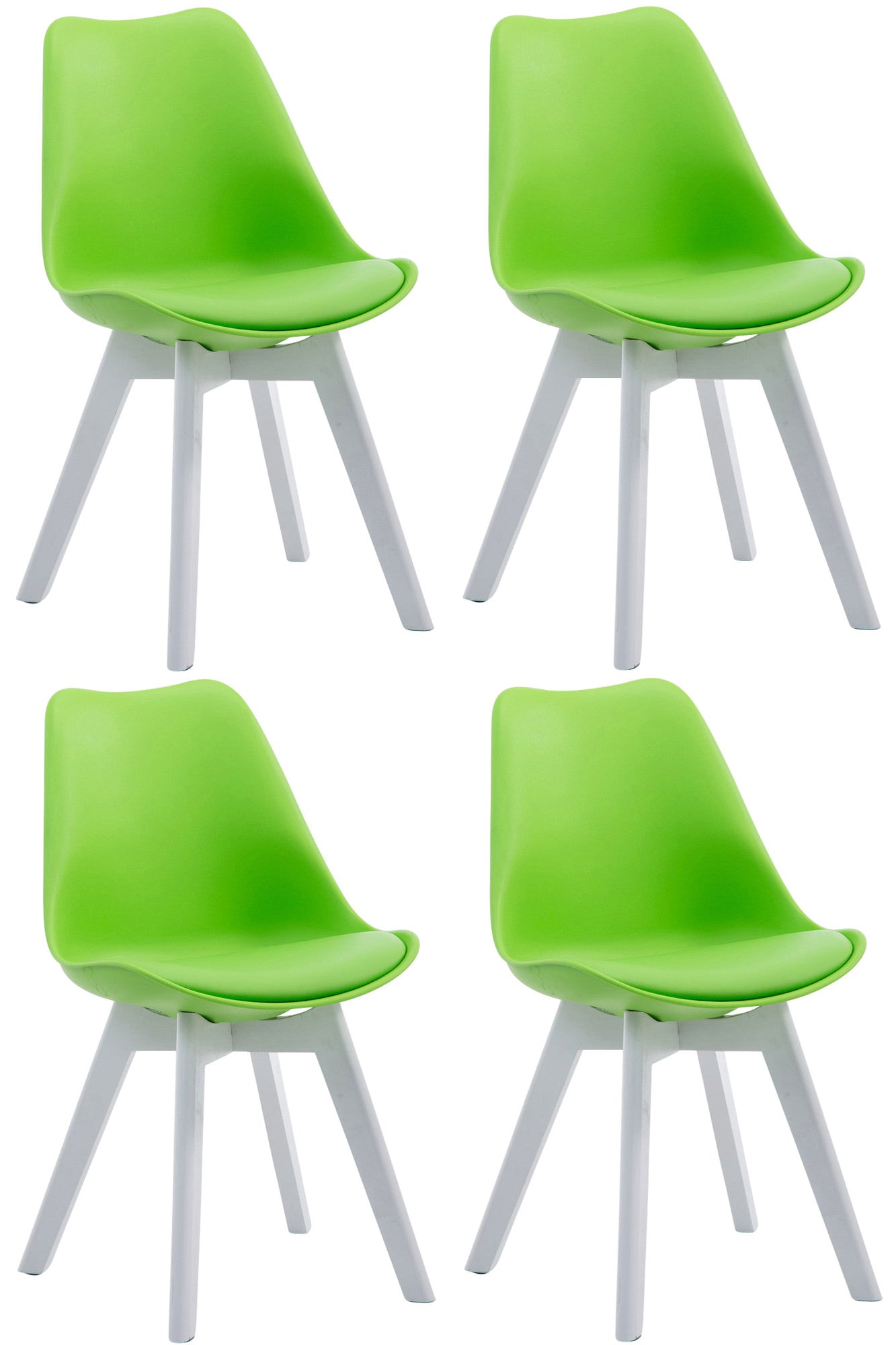 4er Set Besucherstühle Borneo Kunstleder