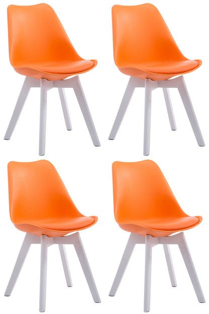 4er Set Besucherstühle Borneo Kunstleder