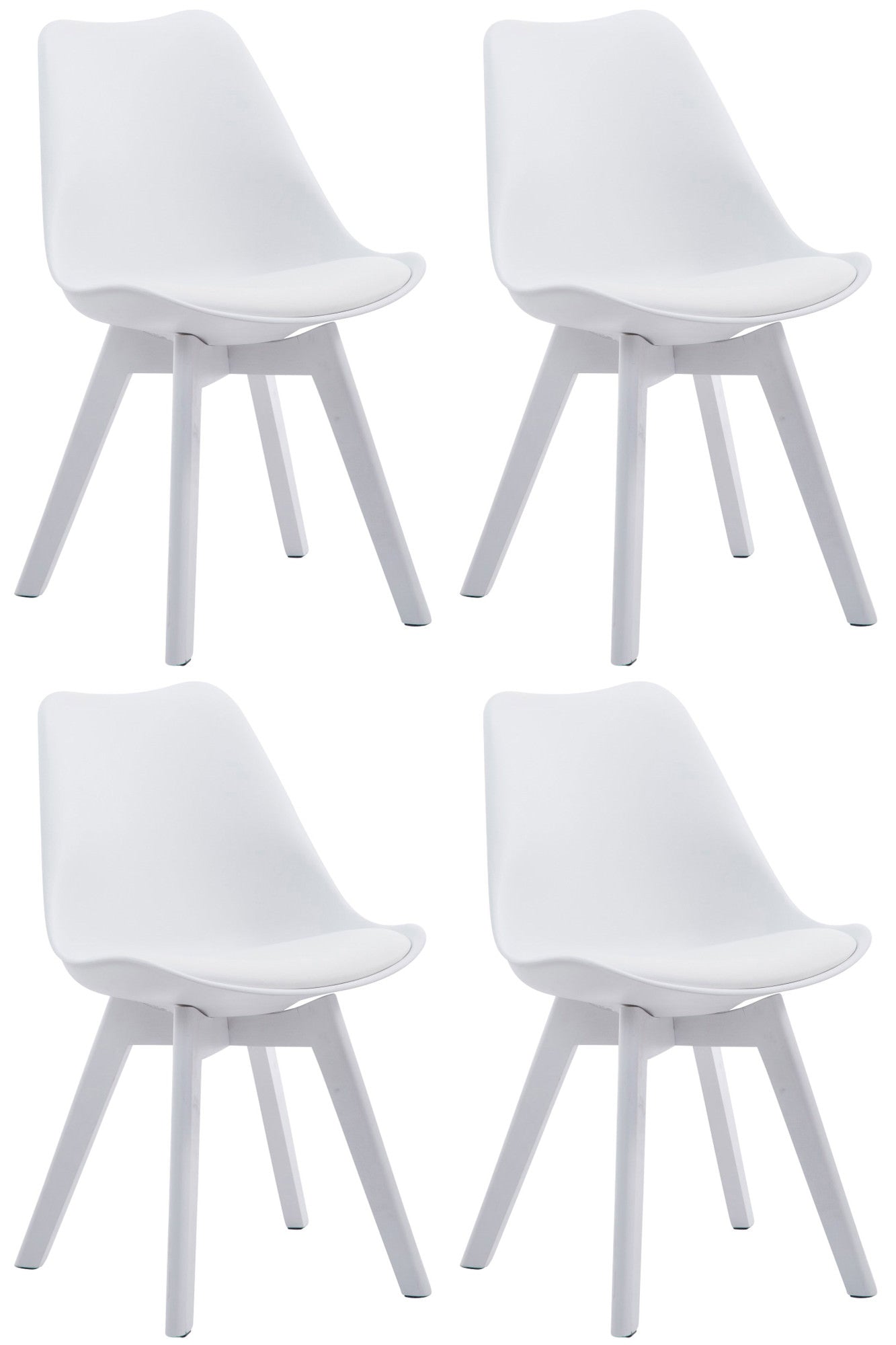 4er Set Besucherstühle Borneo Kunstleder