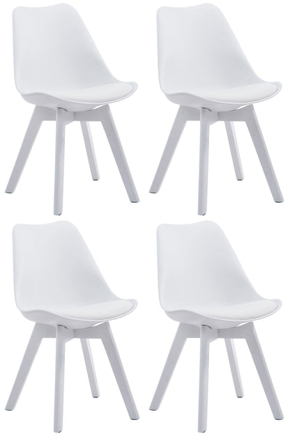 4er Set Besucherstühle Borneo Kunstleder