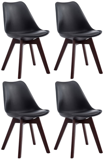 4er Set Besucherstühle Borneo Kunstleder