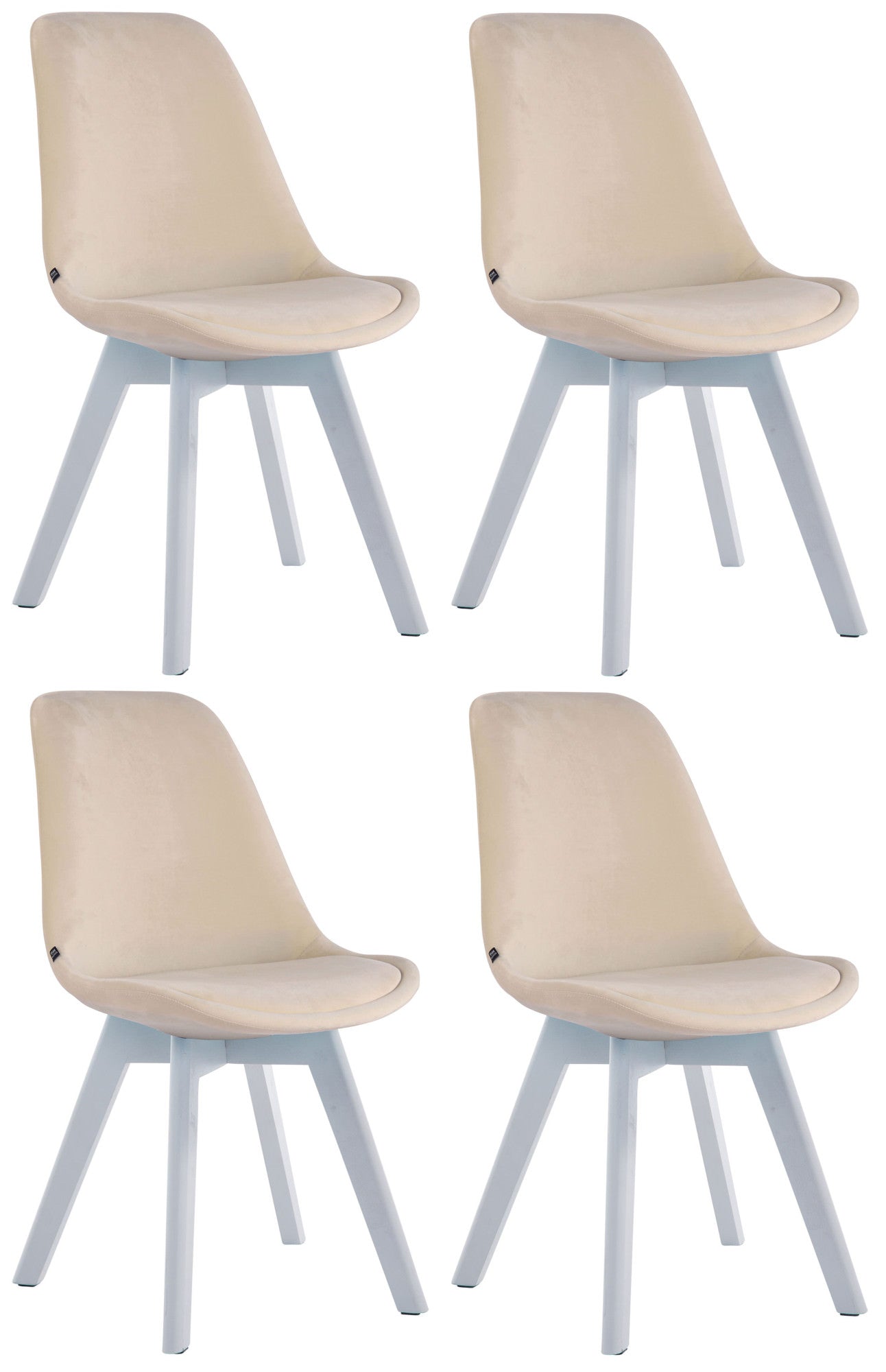 4er Set Besucherstühle Borneo Samt