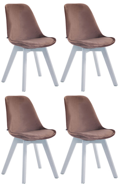 4er Set Besucherstühle Borneo Samt