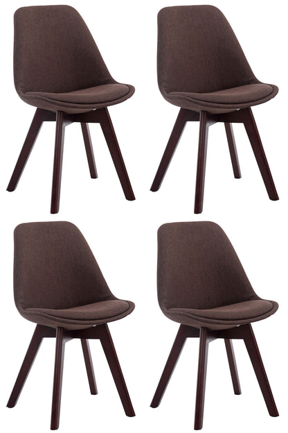 4er Set Besucherstühle Borneo V2 Stoff