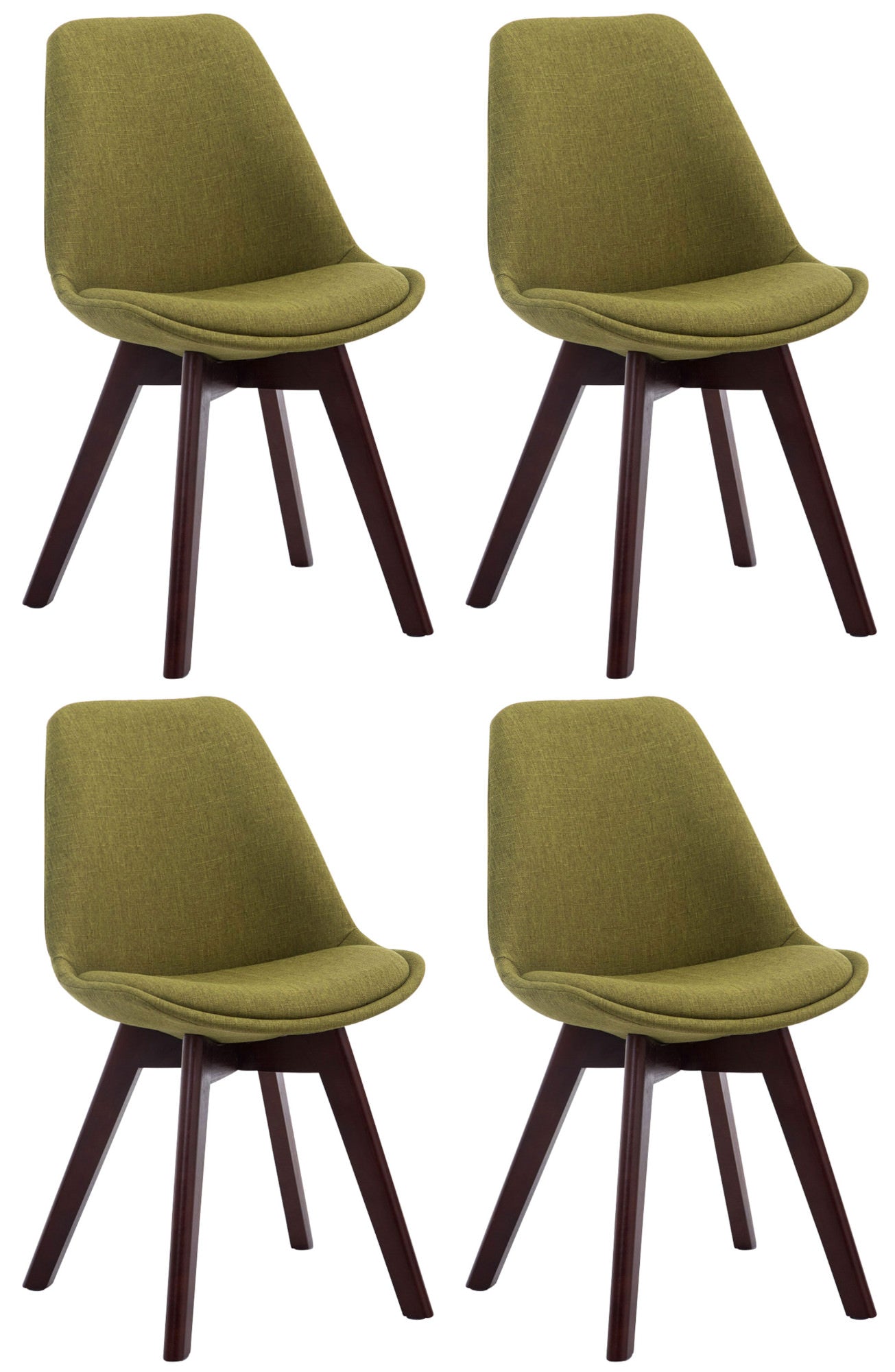 4er Set Besucherstühle Borneo V2 Stoff