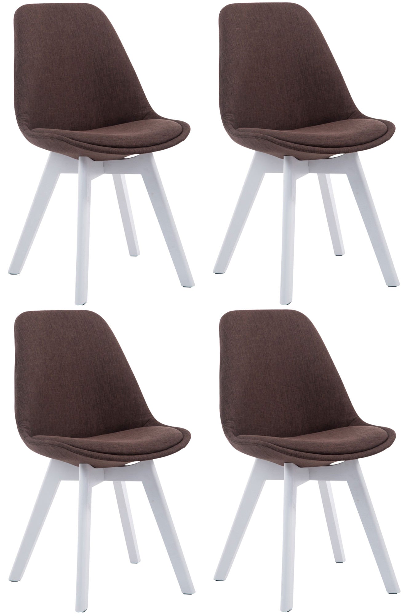 4er Set Besucherstühle Borneo V2 Stoff