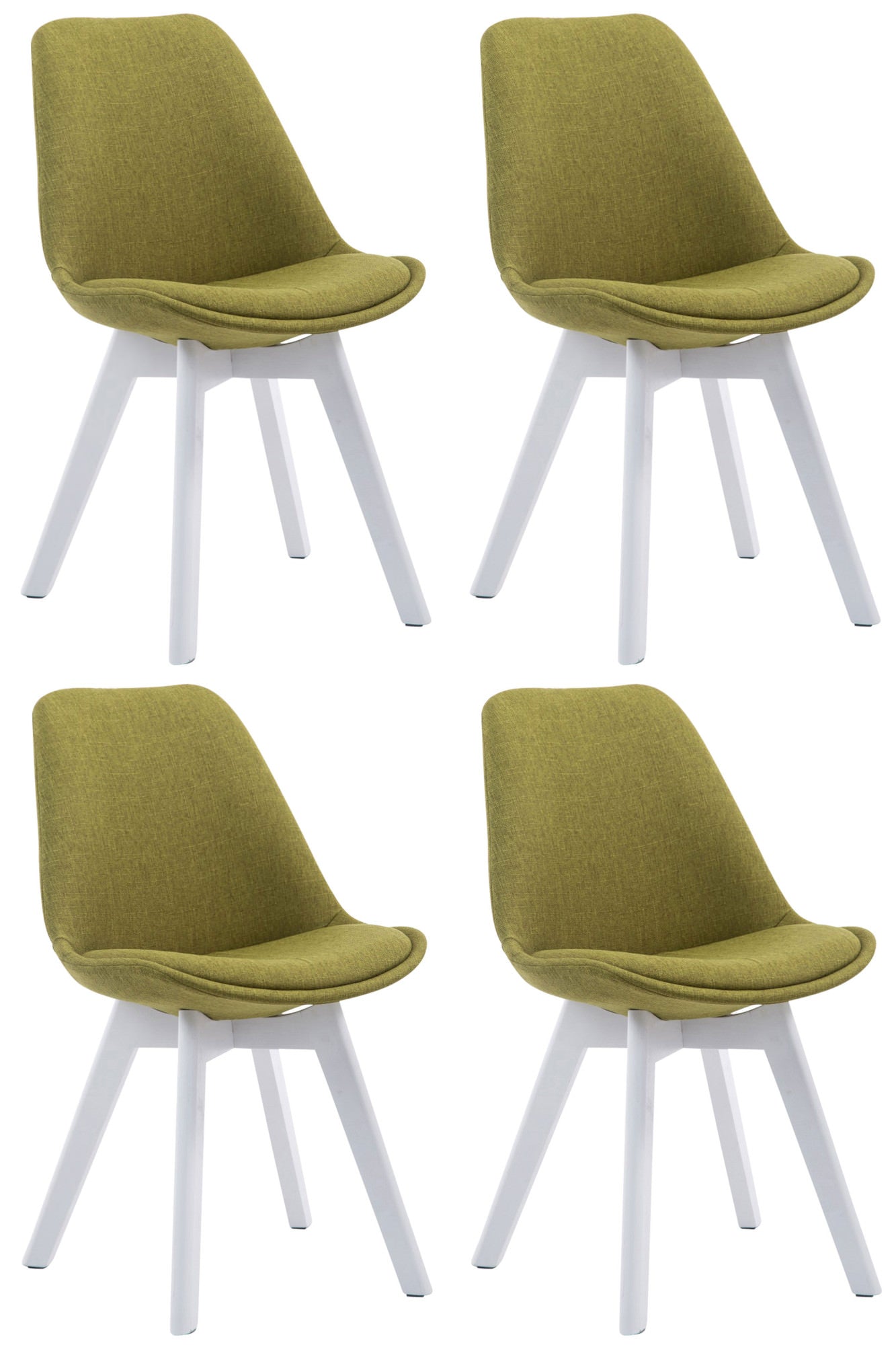 4er Set Besucherstühle Borneo V2 Stoff