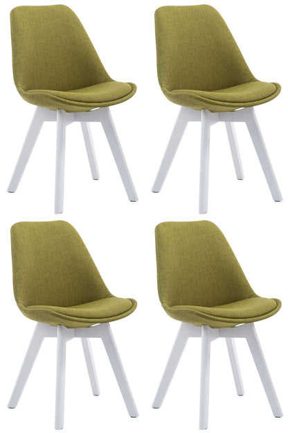 4er Set Besucherstühle Borneo V2 Stoff