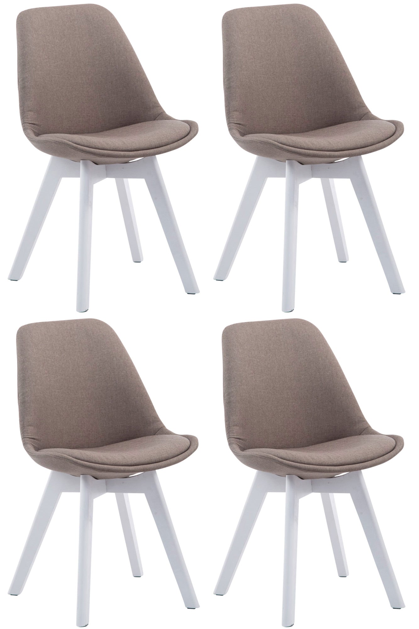 4er Set Besucherstühle Borneo V2 Stoff