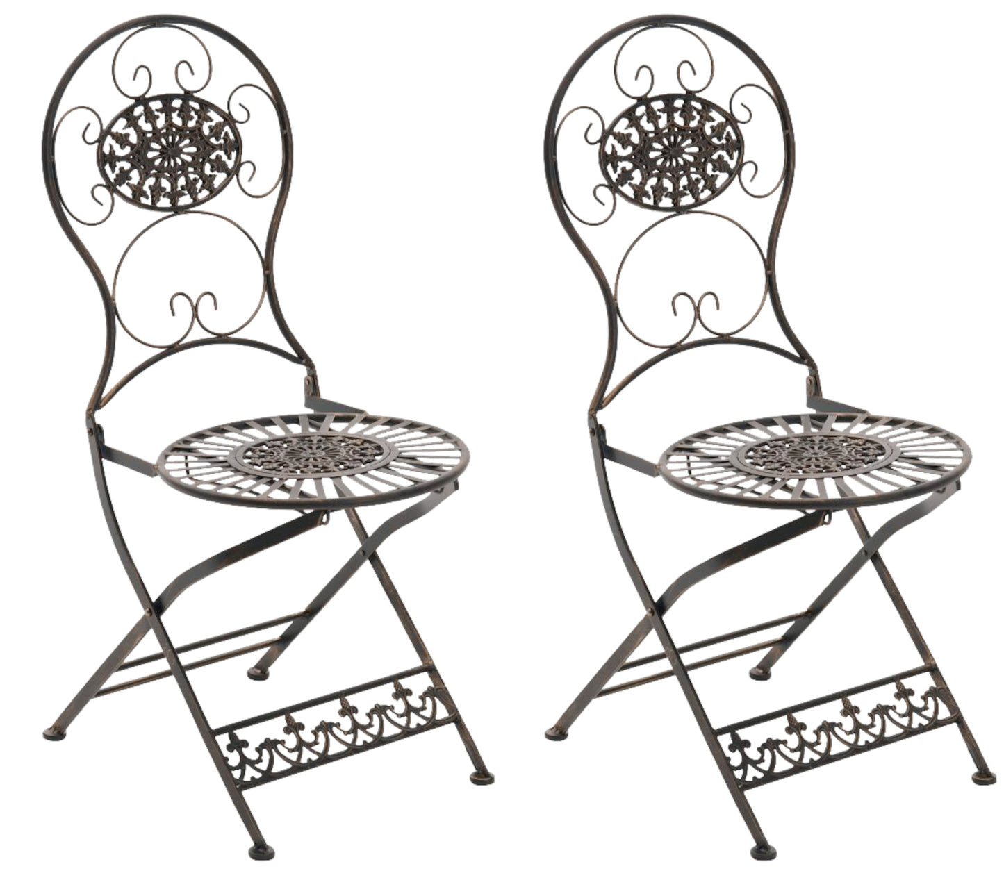 2er Set Eisen Klappstühle Mani