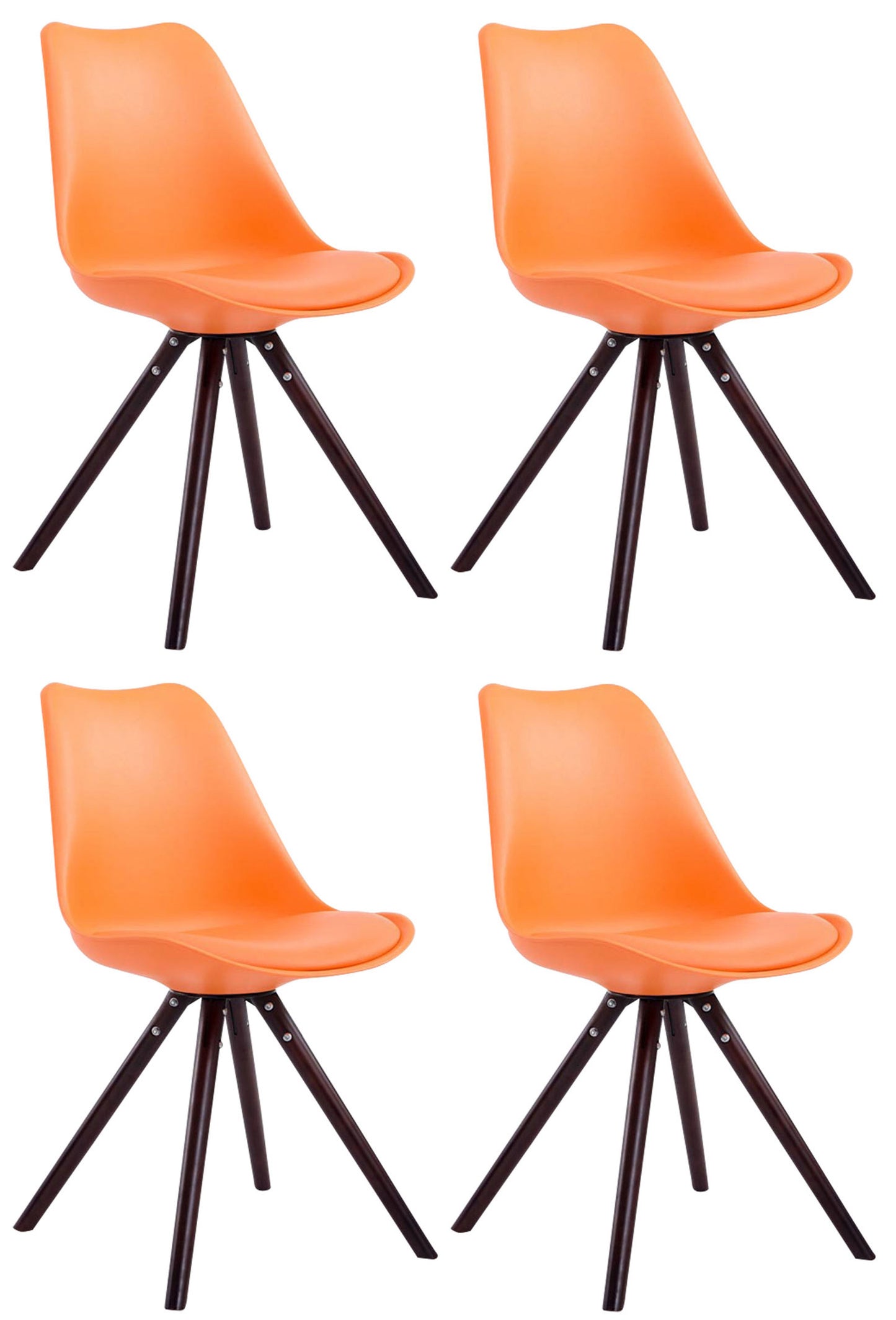 4er Set Stühle Toulouse Kunstleder Rund