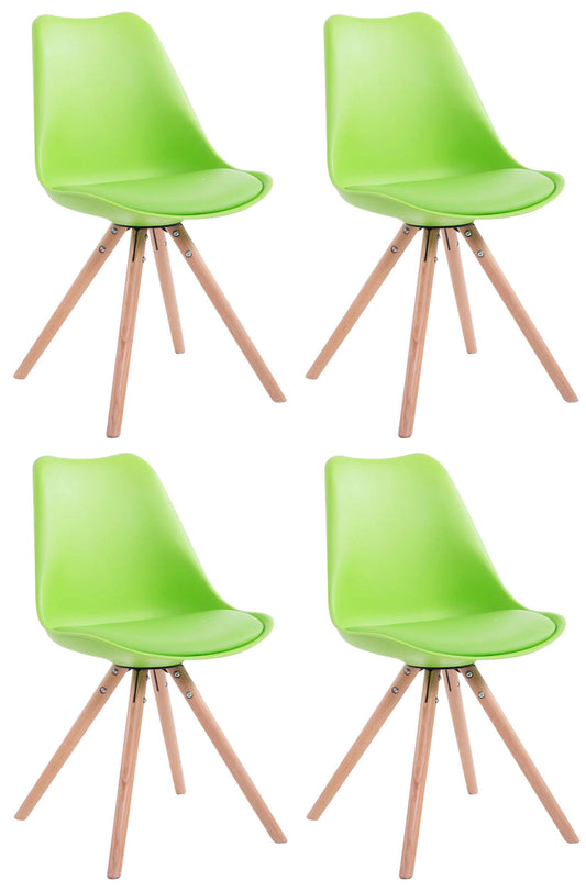 4er Set Stühle Toulouse Kunstleder Rund