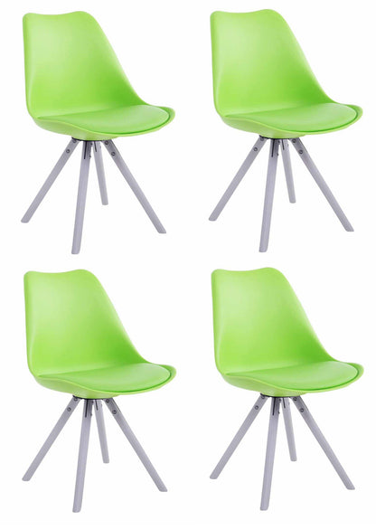 4er Set Stühle Toulouse Kunstleder Rund