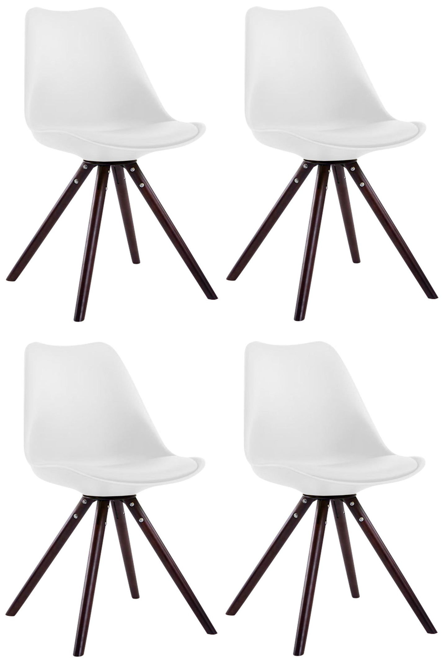 4er Set Stühle Toulouse Kunstleder Rund