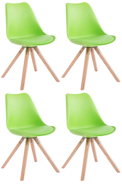 4er Set Stühle Toulouse Kunstleder Square