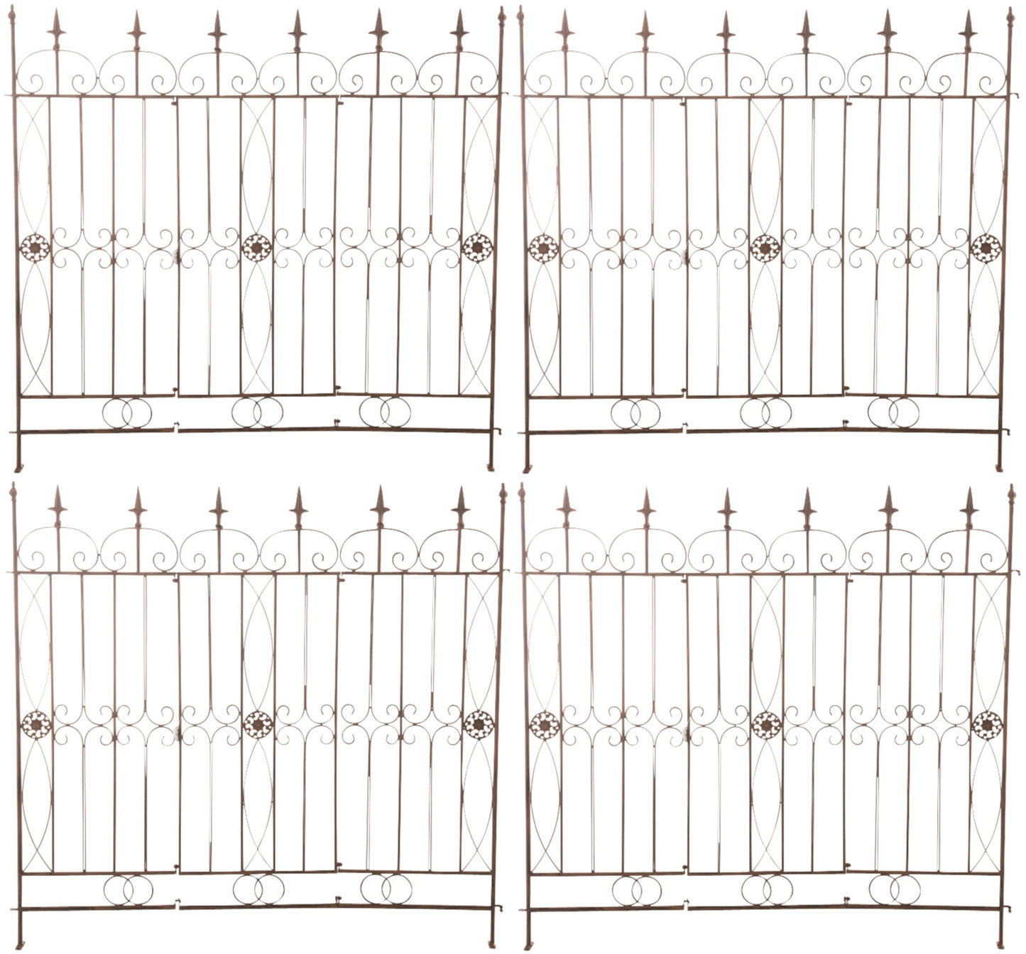 4er Set Gartenzäune Mangold