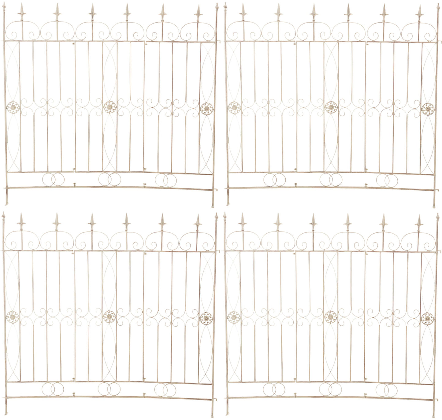 4er Set Gartenzäune Mangold
