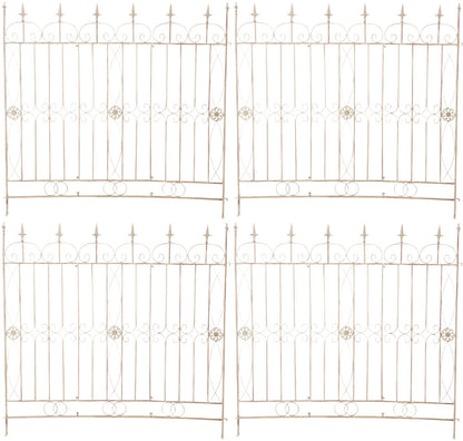 4er Set Gartenzäune Mangold