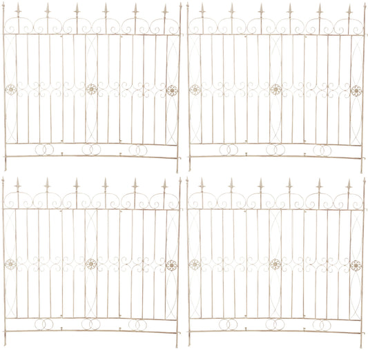 4er Set Gartenzäune Mangold