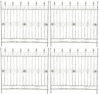4er Set Gartenzäune Mangold