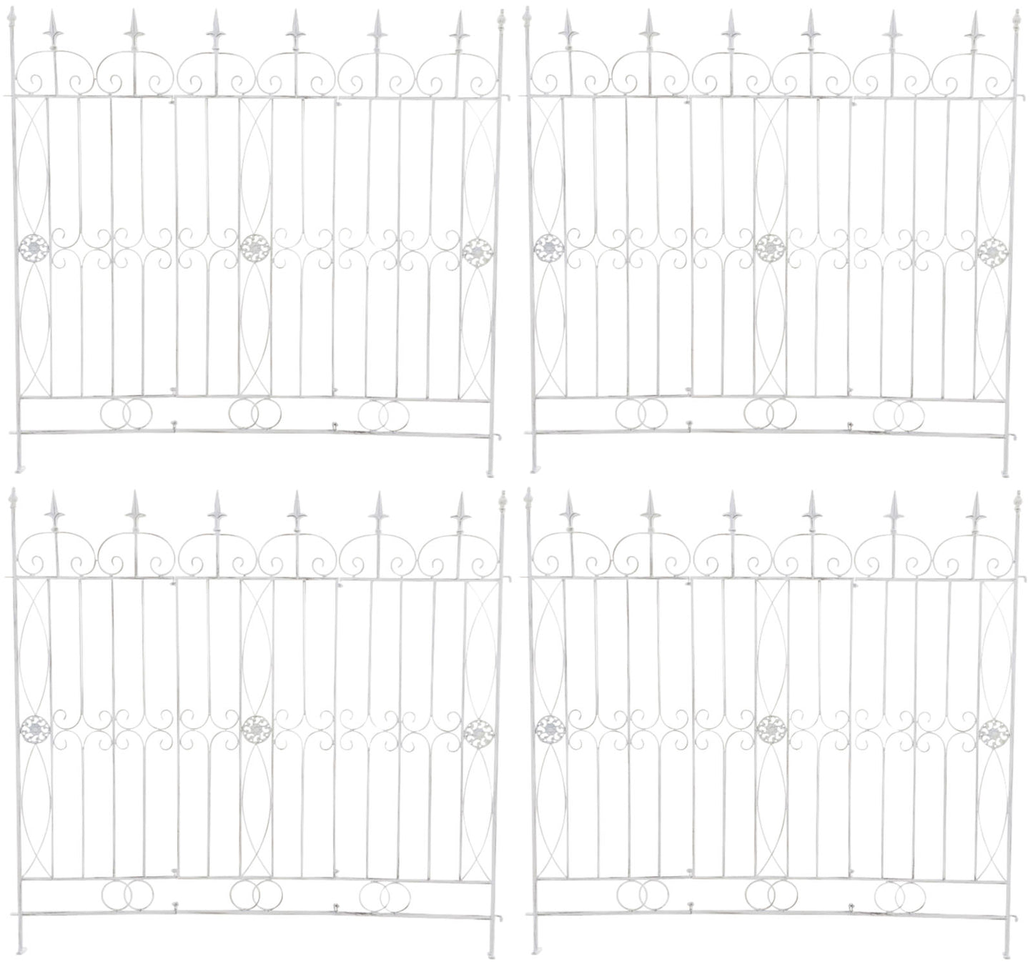 4er Set Gartenzäune Mangold