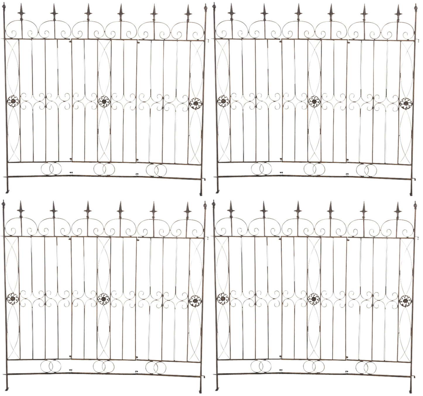 4er Set Gartenzäune Mangold