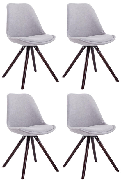 4er Set Besucherstühle Toulouse Stoff Rund