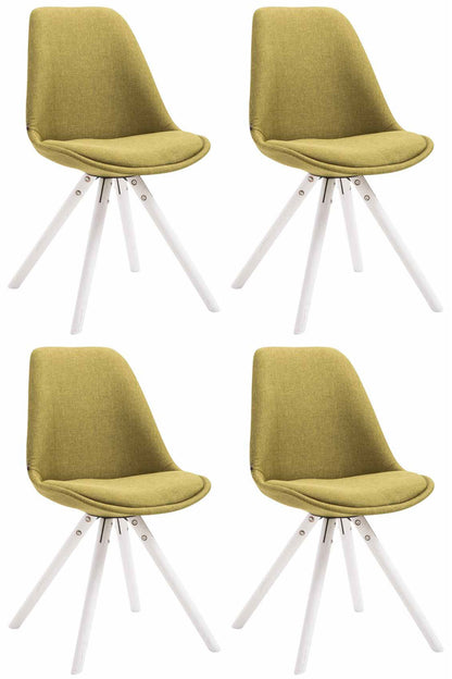 4er Set Besucherstühle Toulouse Stoff Rund