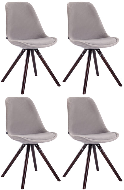 4er Set Stühle Toulouse Samt Rund