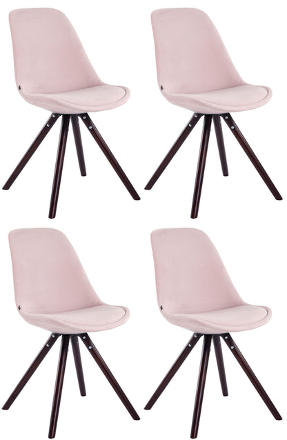 4er Set Stühle Toulouse Samt Rund