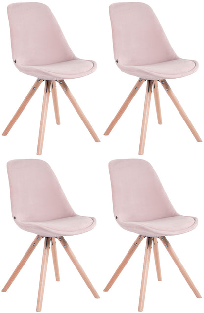 4er Set Stühle Toulouse Samt Rund