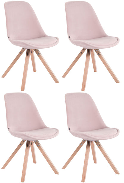 4er Set Stühle Toulouse Samt Square