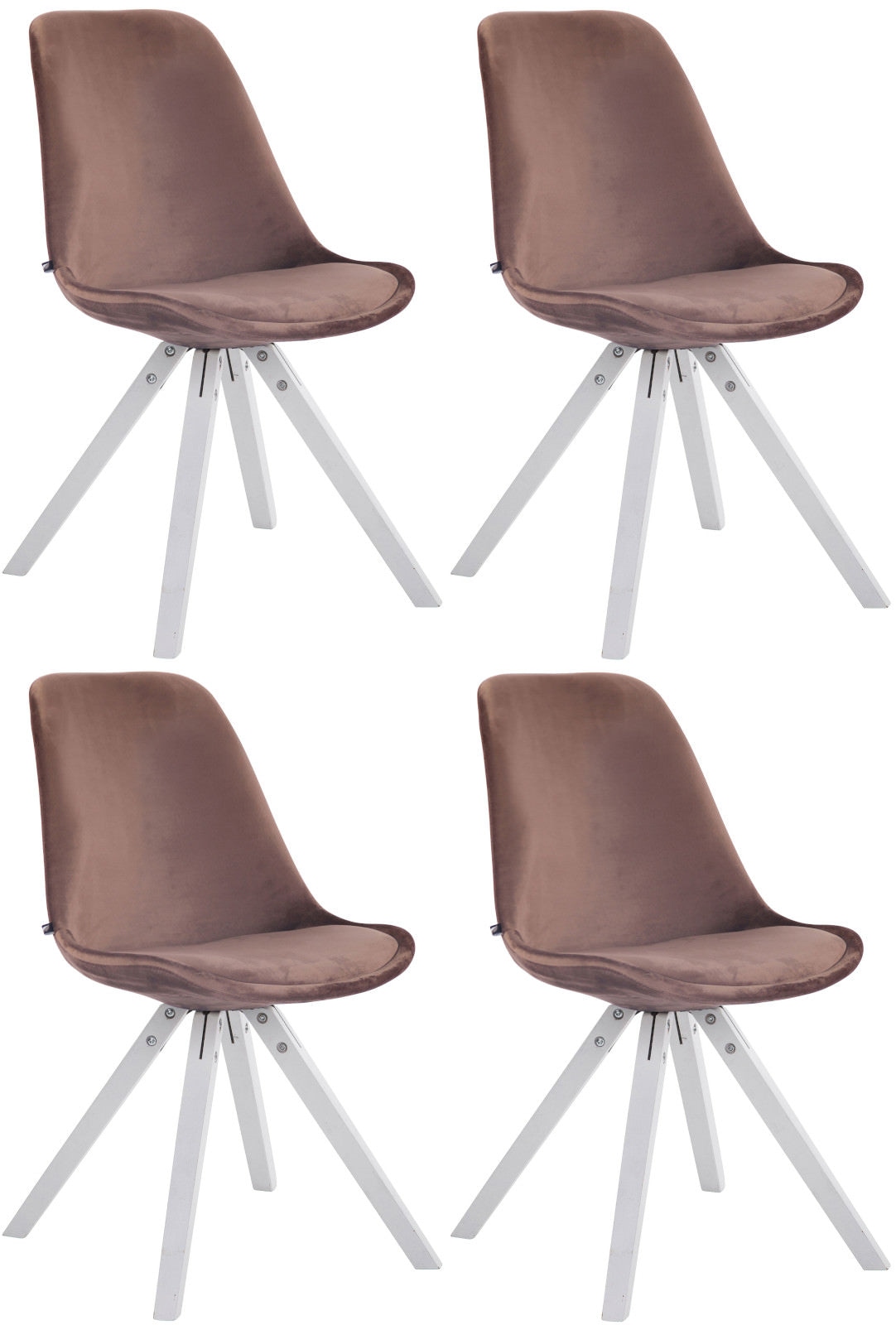 4er Set Stühle Toulouse Samt Square