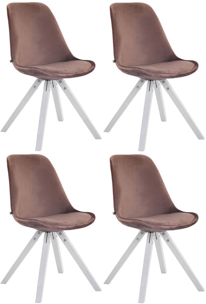 4er Set Stühle Toulouse Samt Square