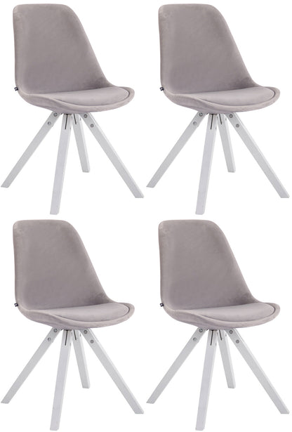 4er Set Stühle Toulouse Samt Square