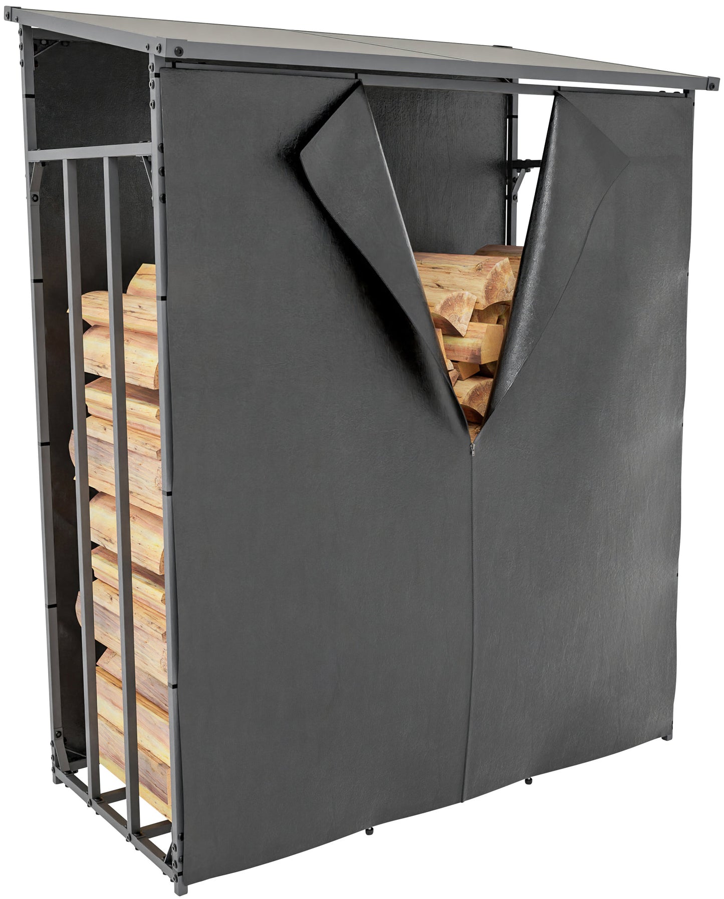 Kaminholzunterstand Ruston Aluminium + Abdeckplane