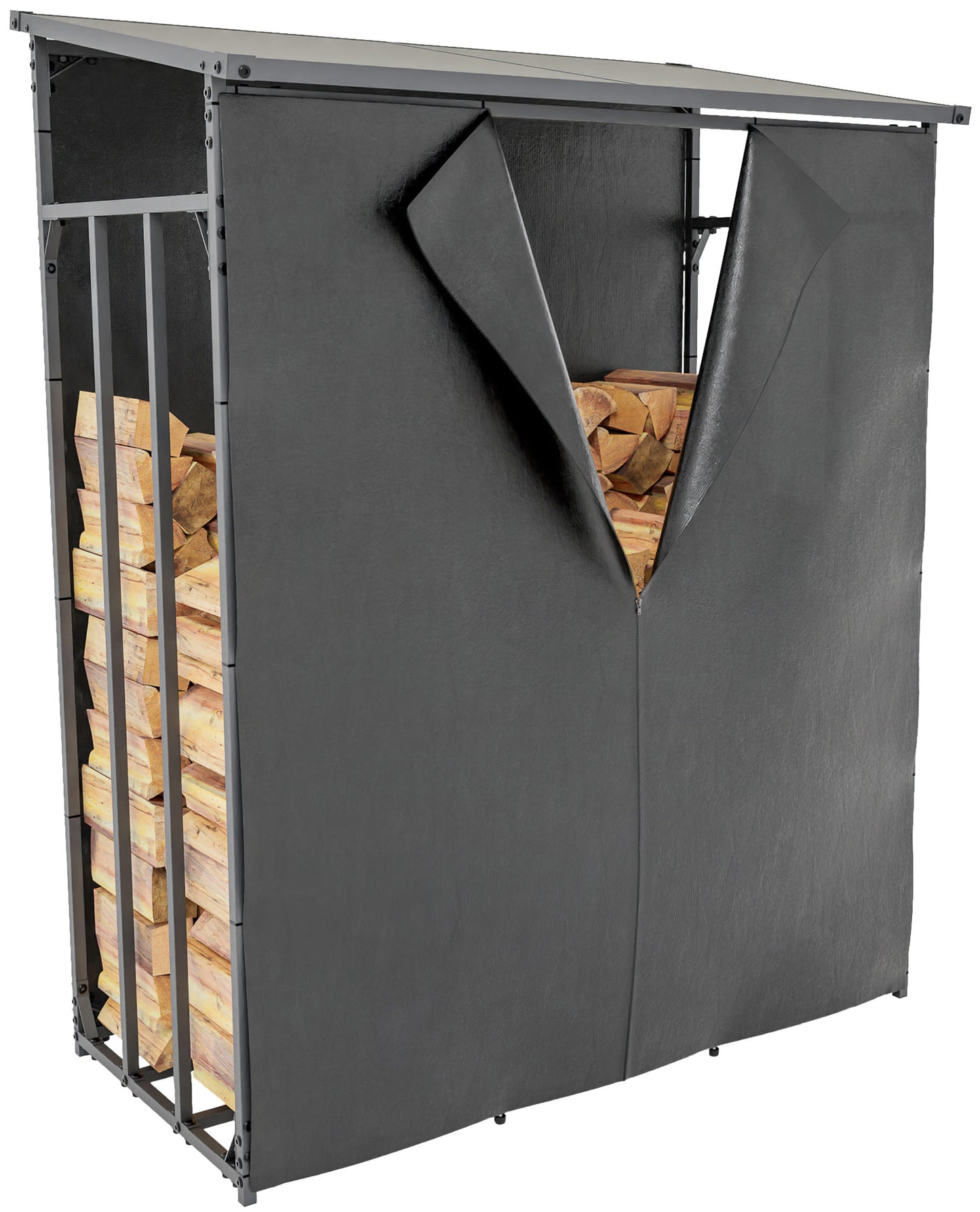 Kaminholzunterstand Ruston mit Abdeckplane