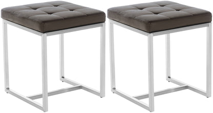 2er Set Edelstahl Sitzhocker Barci