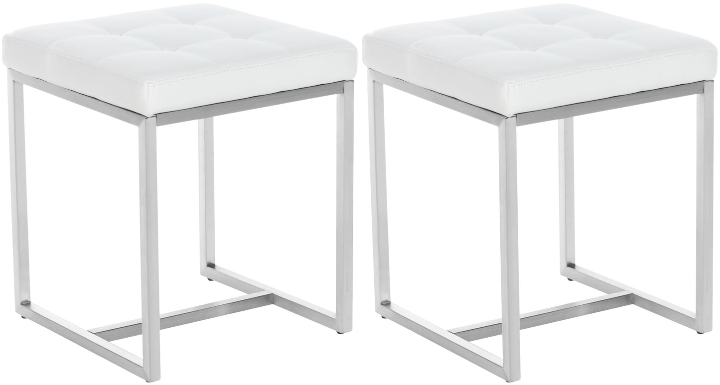 2er Set Edelstahl Sitzhocker Barci