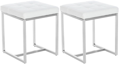 2er Set Edelstahl Sitzhocker Barci