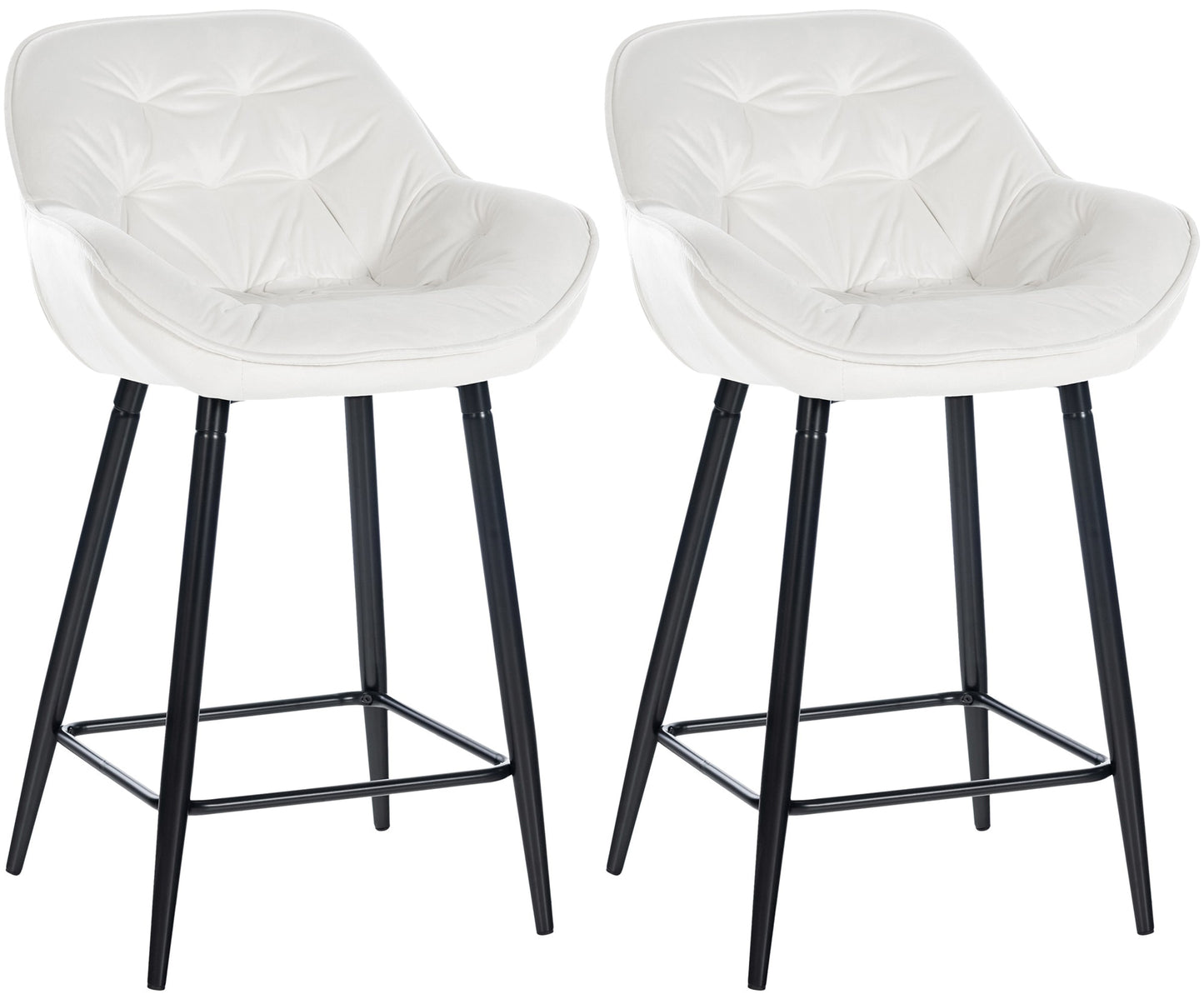 2er Set Barhocker Gibson Samt Sitzhöhe 76 cm