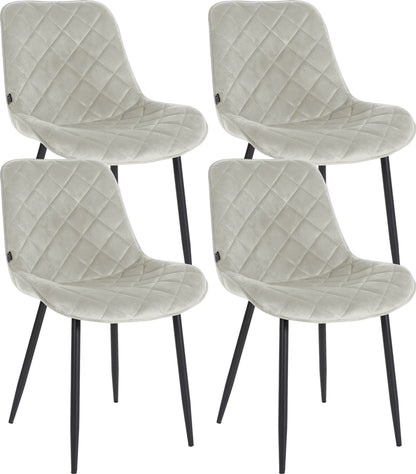 4er Set Stühle Springs Samt