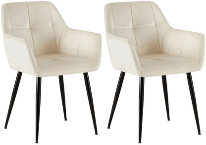 2er Set Esszimmerstuhl Emia Samt