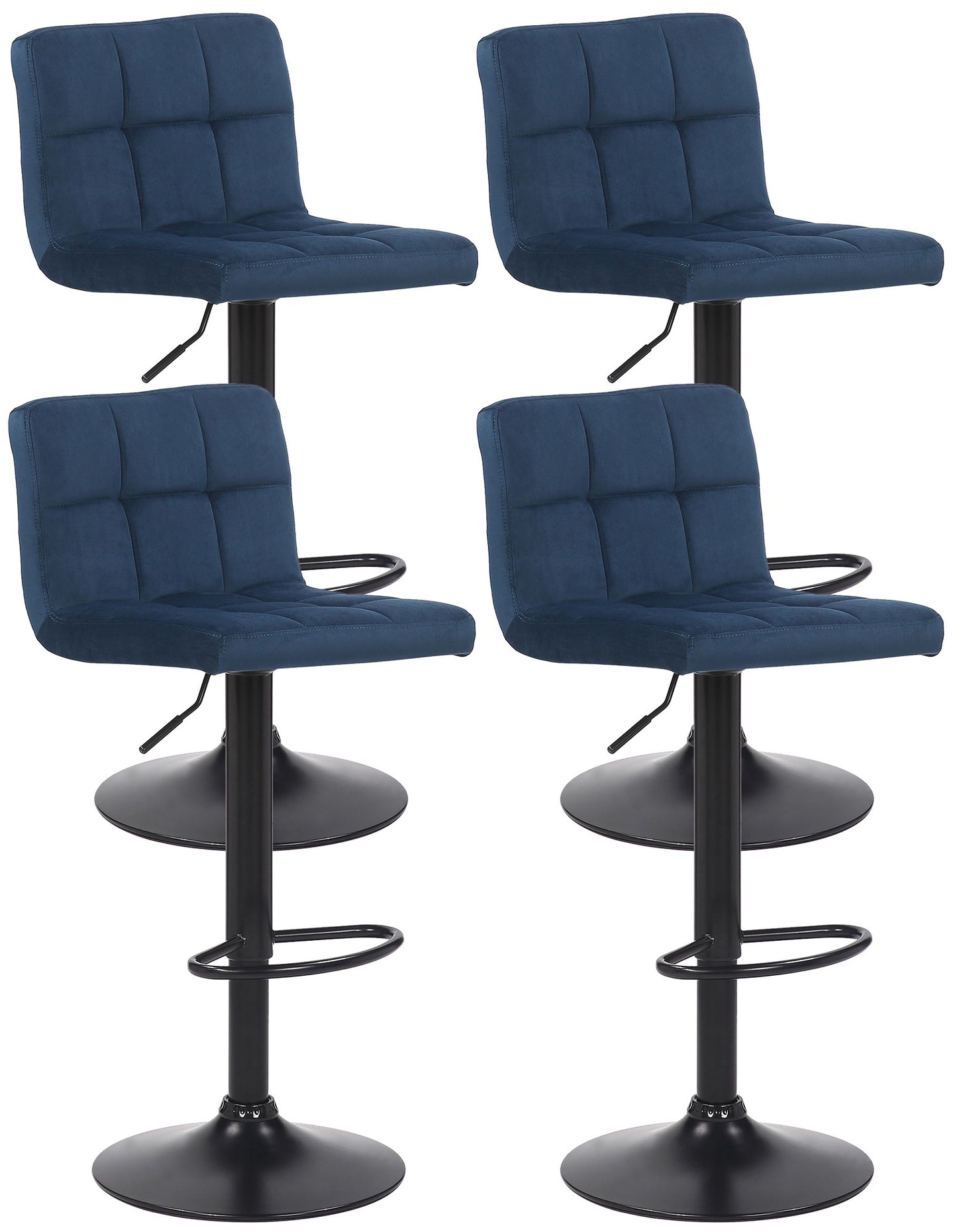 4er Set Barhocker Feni Samt