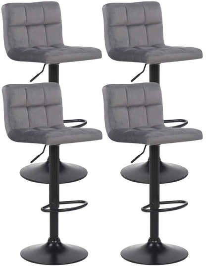 4er Set Barhocker Feni Samt